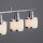 Pendelleuchte Modern 90 cm lang 5x E14 Chrom Weiß