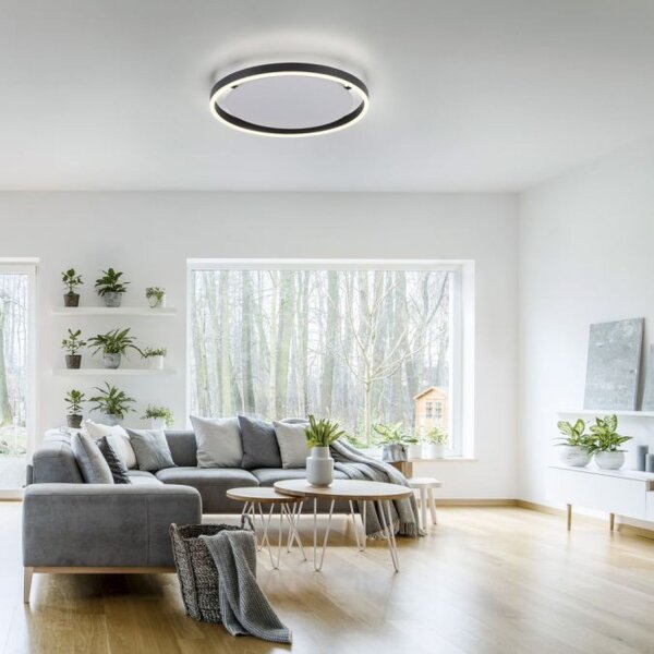 LED Deckenlampe Anthrazit Metall Ø39,3 cm 20 W dimmbar