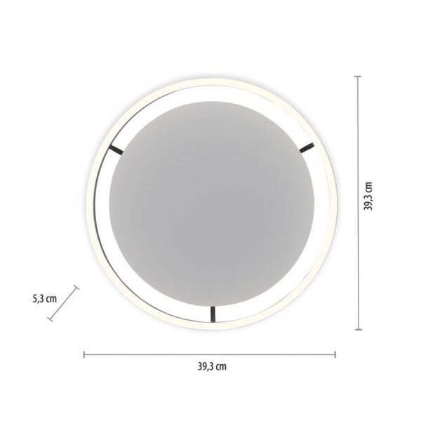 LED Deckenlampe Anthrazit Metall Ø39,3 cm 20 W dimmbar