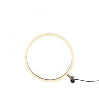 Dimmbare LED Tischlampe Touch 28 cm Ring in Messing