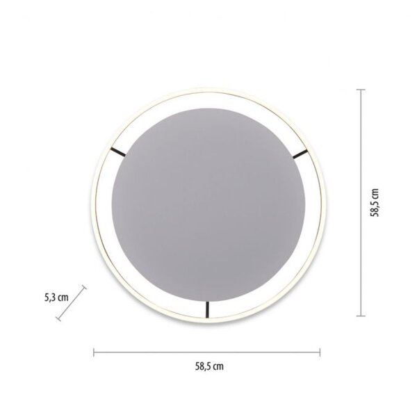 LED Deckenleuchte dimmbar Anthrazit Ø58,5 cm 3650 lm