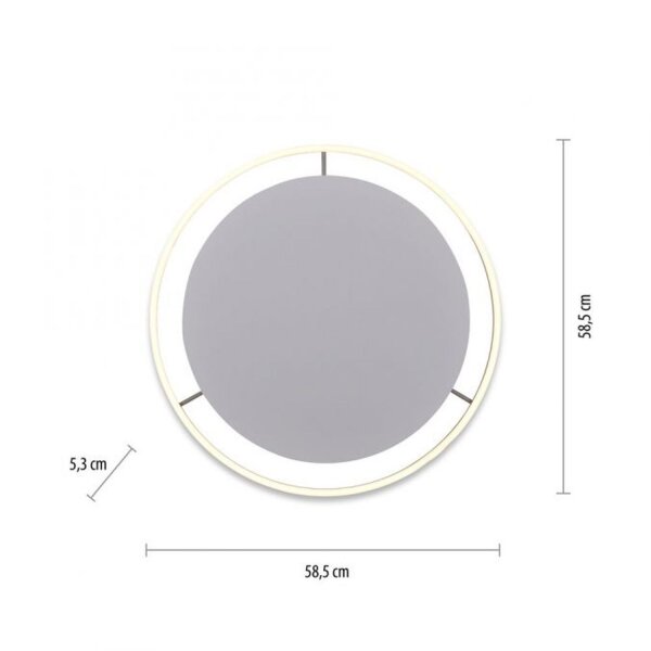 LED Deckenlampe dimmbar Aluminium Ø58,5 cm 3650 lm 28 W