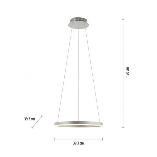 Dimmbare LED Hängelampe Aluminium Metall Ø39,3 cm 20 W