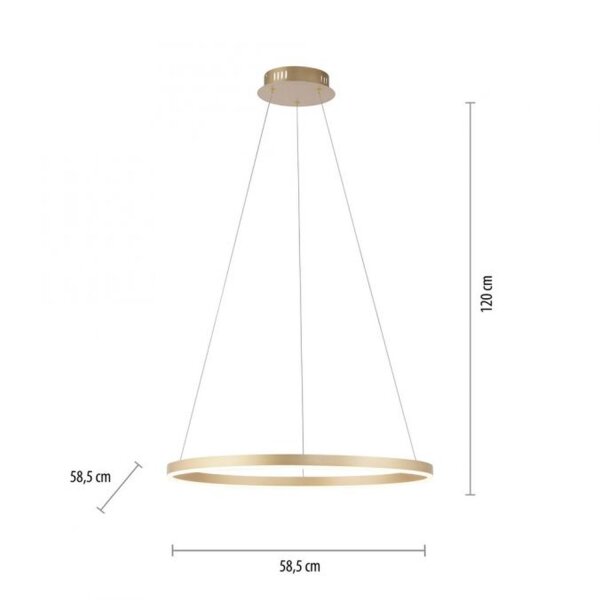 Dimmbare LED Pendelleuchte Ø58,5 cm 3000 K in Messing