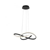 Dimmbare LED H&auml;ngeleuchte Metall Schwarz 3000 K L:57 cm