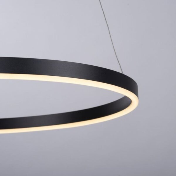 Dimmbare LED Pendelleuchte Schwarz Ø58,5 cm 3000 K 28 W