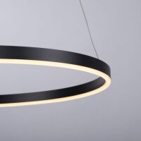 Dimmbare LED Pendelleuchte Schwarz Ø58,5 cm 3000 K...