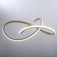 Dimmbare LED Hängeleuchte in Messing 3000 K L:57 cm