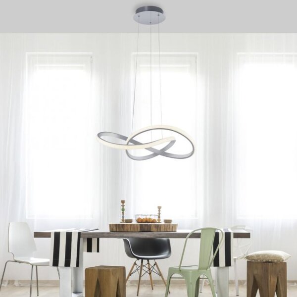 Dimmbare LED Pendelleuchte in Aluminium 3000 K L:57 cm