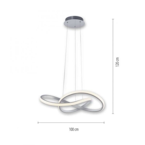 Dimmbare LED Pendelleuchte in Aluminium 3000 K L:57 cm