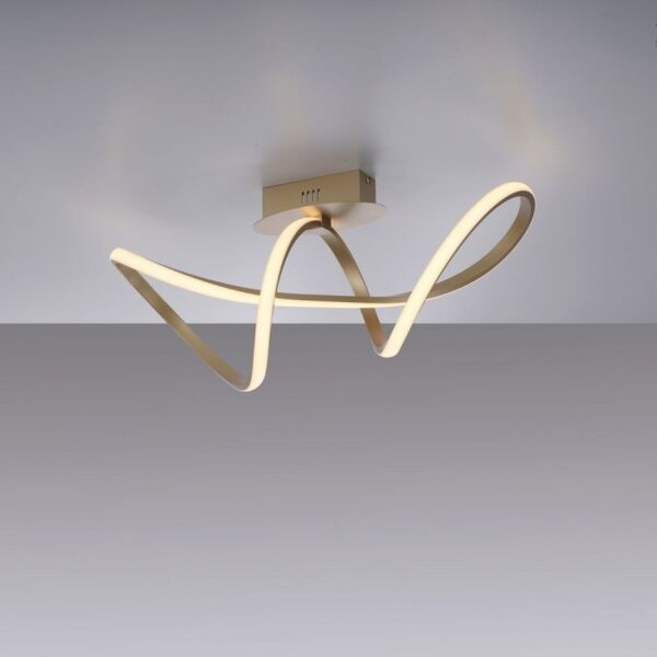 Dimmbare LED Deckenlampe in Messing 3000 K warmweiß