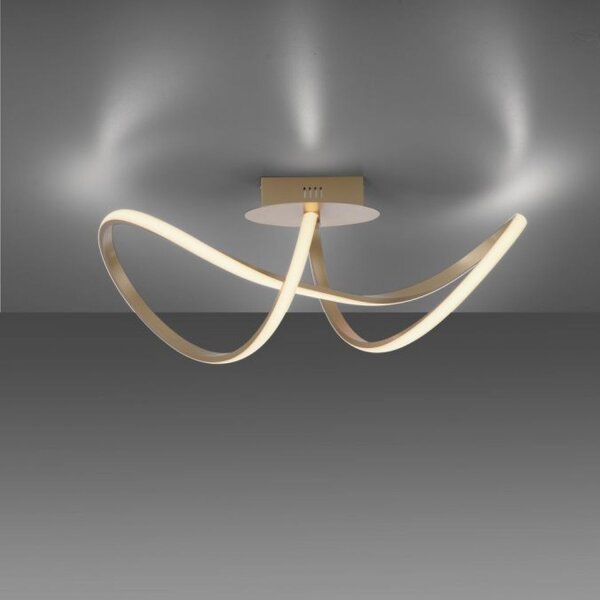 Dimmbare LED Deckenlampe in Messing 3000 K warmweiß