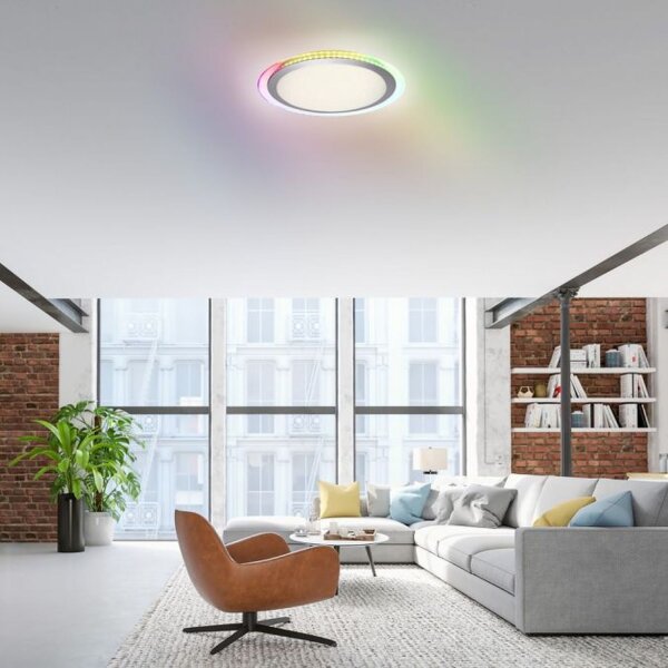 LED Deckenlampe Rainbow RGB Dimmer Ø45 cm Fernbedienung