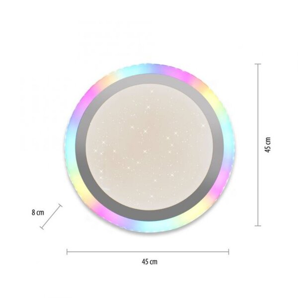 LED Deckenlampe Rainbow RGB Dimmer Ø45 cm Fernbedienung