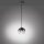 Hängelampe Glasschirm Rauchgrau Schwarz E27 Ø19 cm rund