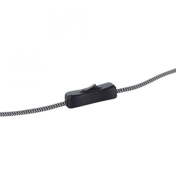 Tischlampe Glasschirm Rauchgrau Schwarz E27 23 cm klein