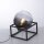Tischlampe Glasschirm Rauchgrau Schwarz E27 23 cm klein