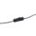 Tischlampe Glasschirm Rauchgrau Schwarz E27 23 cm klein