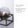 Tischlampe Glasschirm Rauchgrau Schwarz E27 23 cm klein