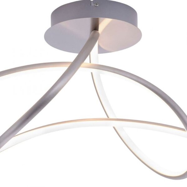 Geschwungene LED Deckenlampe in Stahl 3000 K warmweiß