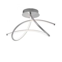 Geschwungene LED Deckenlampe in Stahl 3000 K warmweiß