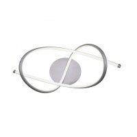 Geschwungene LED Deckenlampe in Stahl 3000 K warmweiß