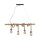 Vintage Pendelleuchte Holzbalken Tau Seil E27 100 cm