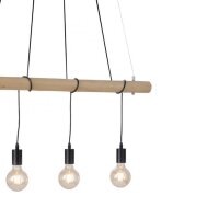 Lange Pendelleuchte Holzbalken 100 cm inkl E27 2700 K