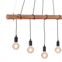 Längliche Pendelleuchte Holz 110 cm E27 Skandinavisch