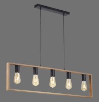 Natürliche Hängelampe Retro Holz Metall L:100...