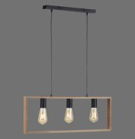 Natürliche Hängelampe Retro Holz Metall L:69 cm...