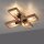 Natürliche Deckenlampe Retro Holz Metall L:62 cm E27