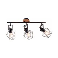 Verstellbarer Deckenspot Holz Metall 83 cm E27 Vintage
