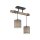 Blendarme Deckenleuchte Holzbalken Stoff 47,5 cm lang