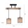 Blendarme Deckenleuchte Holzbalken Stoff 47,5 cm lang