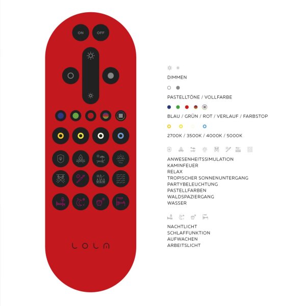 LED Deckenleuchte RGB Metall dimmbar 2700-5000 K 12 W