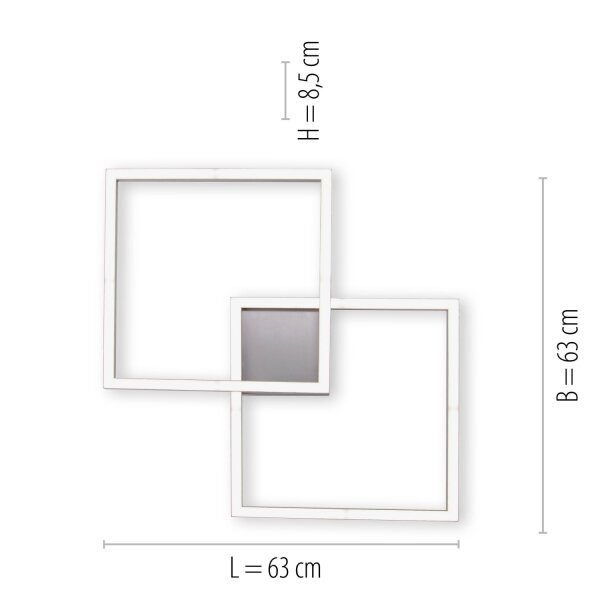 LED Deckenleuchte RGB Metall dimmbar 2700-5000 K 12 W