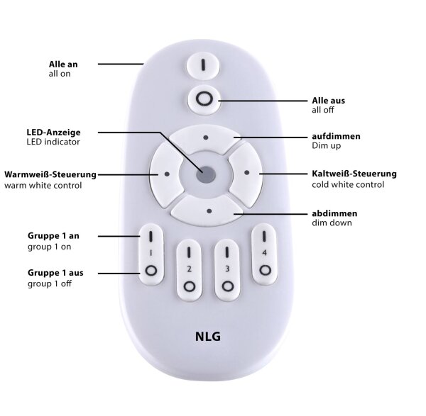 LED Deckenlampe mit Fernbedienung Dimmer 3100 lm 100 cm