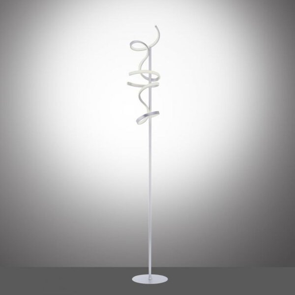 Dimmbare LED Stehleuchte Metall 156 cm 3000 K in Silber