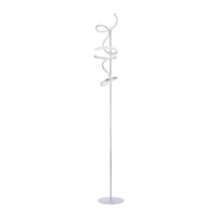 Dimmbare LED Stehleuchte Metall 156 cm 3000 K in Silber