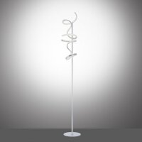 Dimmbare LED Stehleuchte Metall 156 cm 3000 K in Silber
