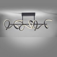 Dekorative LED Deckenleuchte Schwarz 1300 lm L:82 cm