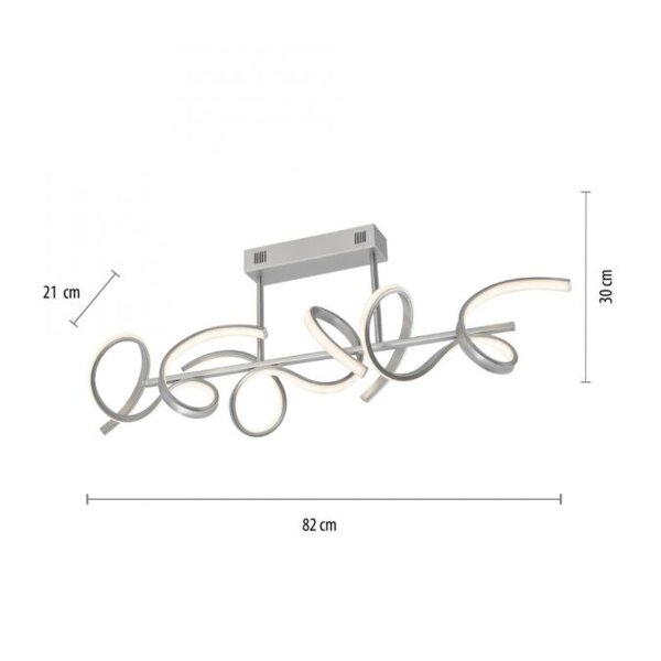 Dekorative LED Deckenleuchte Weiß 9 W 3000 K L:82 cm