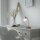 Flexible LED Tischlampe in Altmessing Glas dimmbar