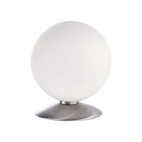 LED Tischleuchte in Stahl Glaskugel 3 W 3000 K dimmbar