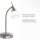 Flexible LED Tischlampe in Stahl Glas 3000 K dimmbar