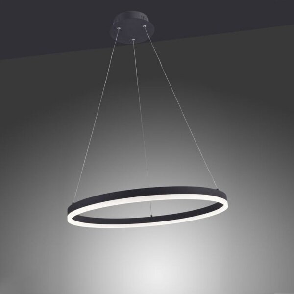 LED Pendelleuchte Anthrazit dimmbar 3000 K Ø60 cm Ring