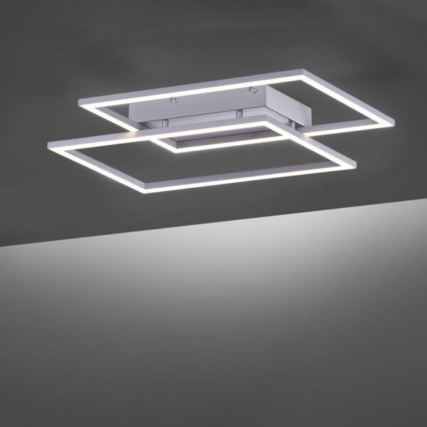 Dimmbare LED Deckenlampe L:53 cm Memory 24 W in Stahl