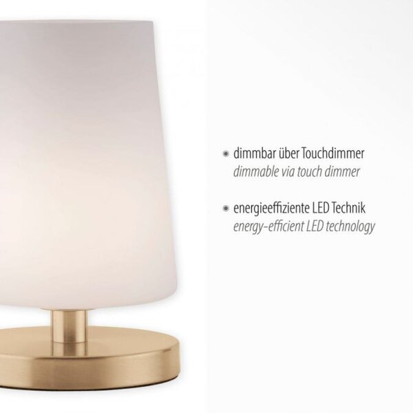 Blendarme Tischlampe dimmbar Touch Glas G9 inklusive
