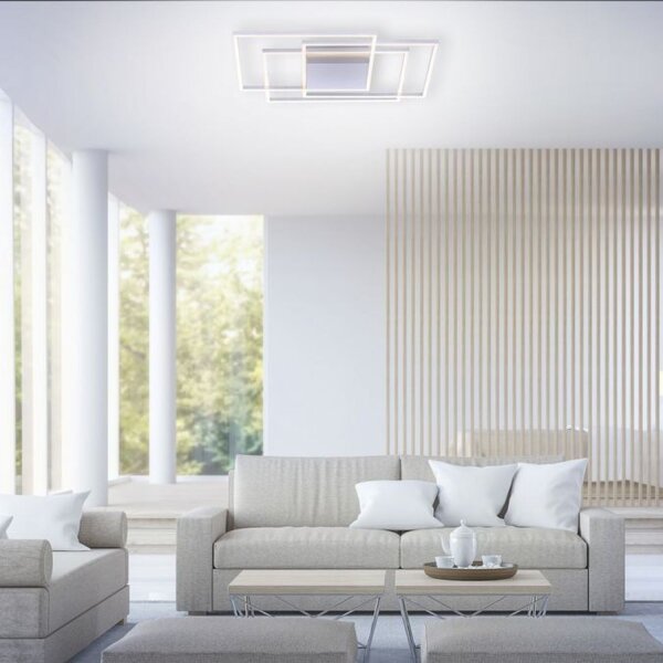 LED Deckenlampe dimmbar in Stahl L:75 cm 5760 lm Modern